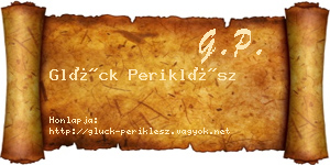 Glück Periklész névjegykártya